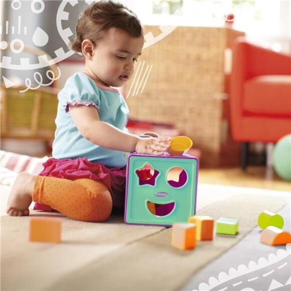 Form Fitter Shape Sorter Matching Activity Cube Toy with 9 Shapes for Toddlers - Picture 6 of 8